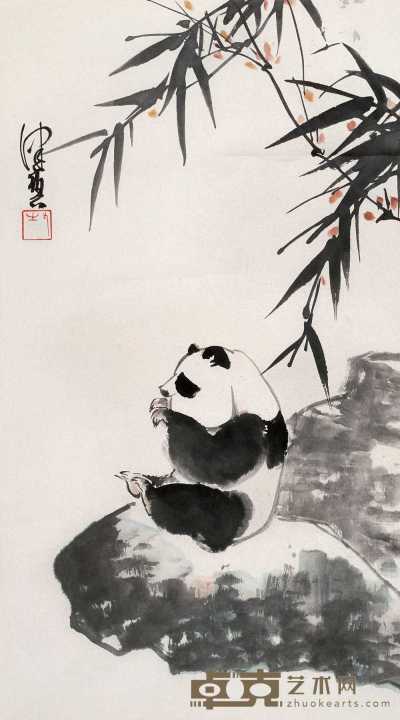 陈佩秋 熊猫 立轴 66.5×36.5cm